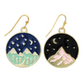 Celestial Scene Mountain Earrings