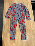 Firefighting Dalmation Zipper Footie