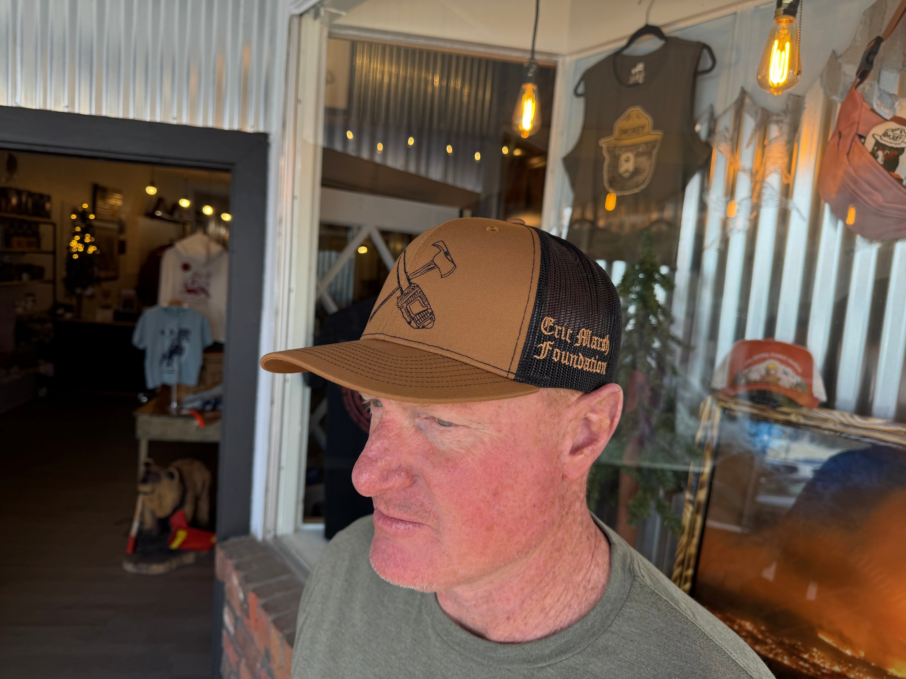Saw & Pulaski Snap Back Trucker Hat