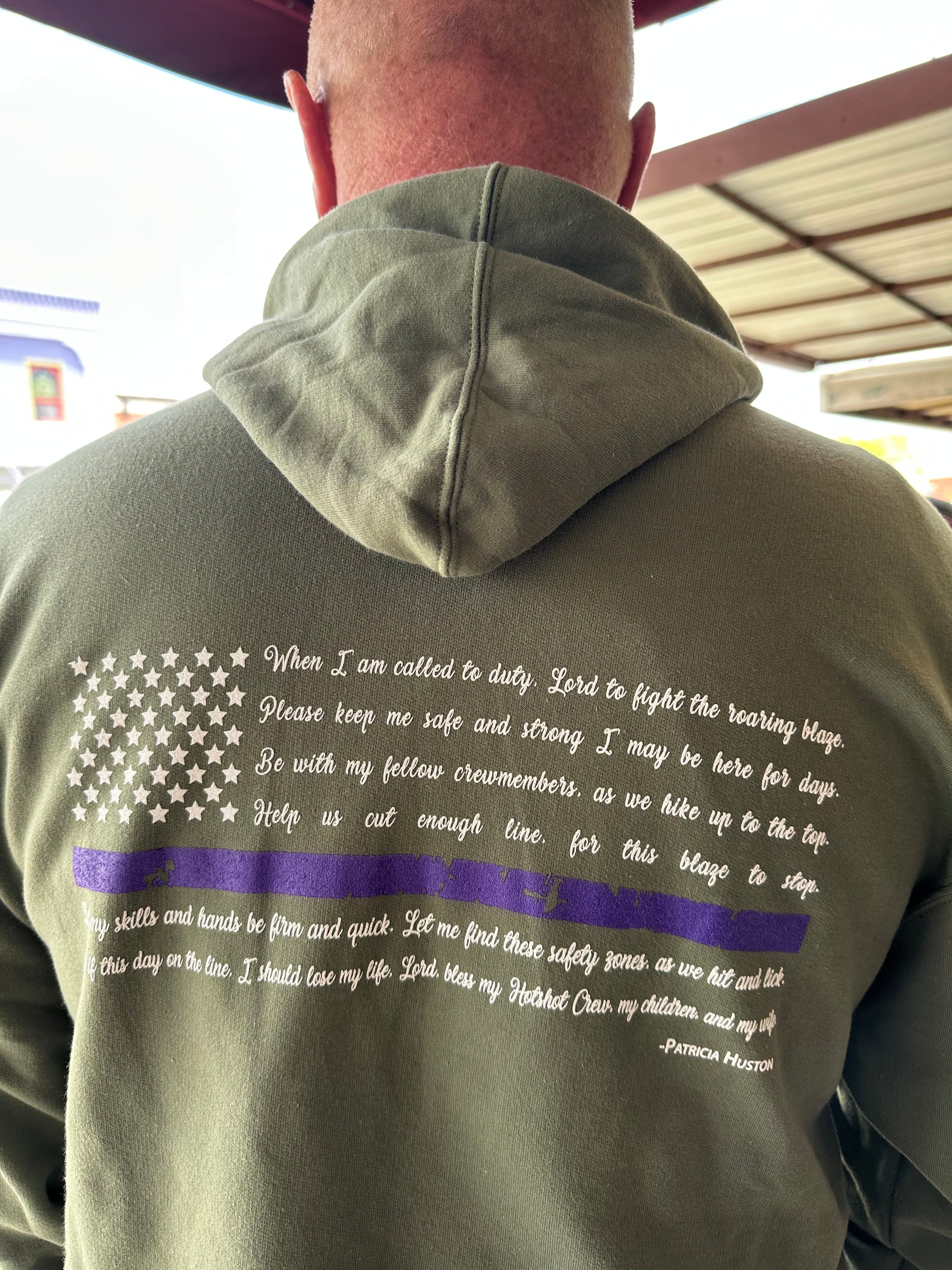 Hot Shot Prayer Hoodie, Wildland Firefighter Hoodie, Granite