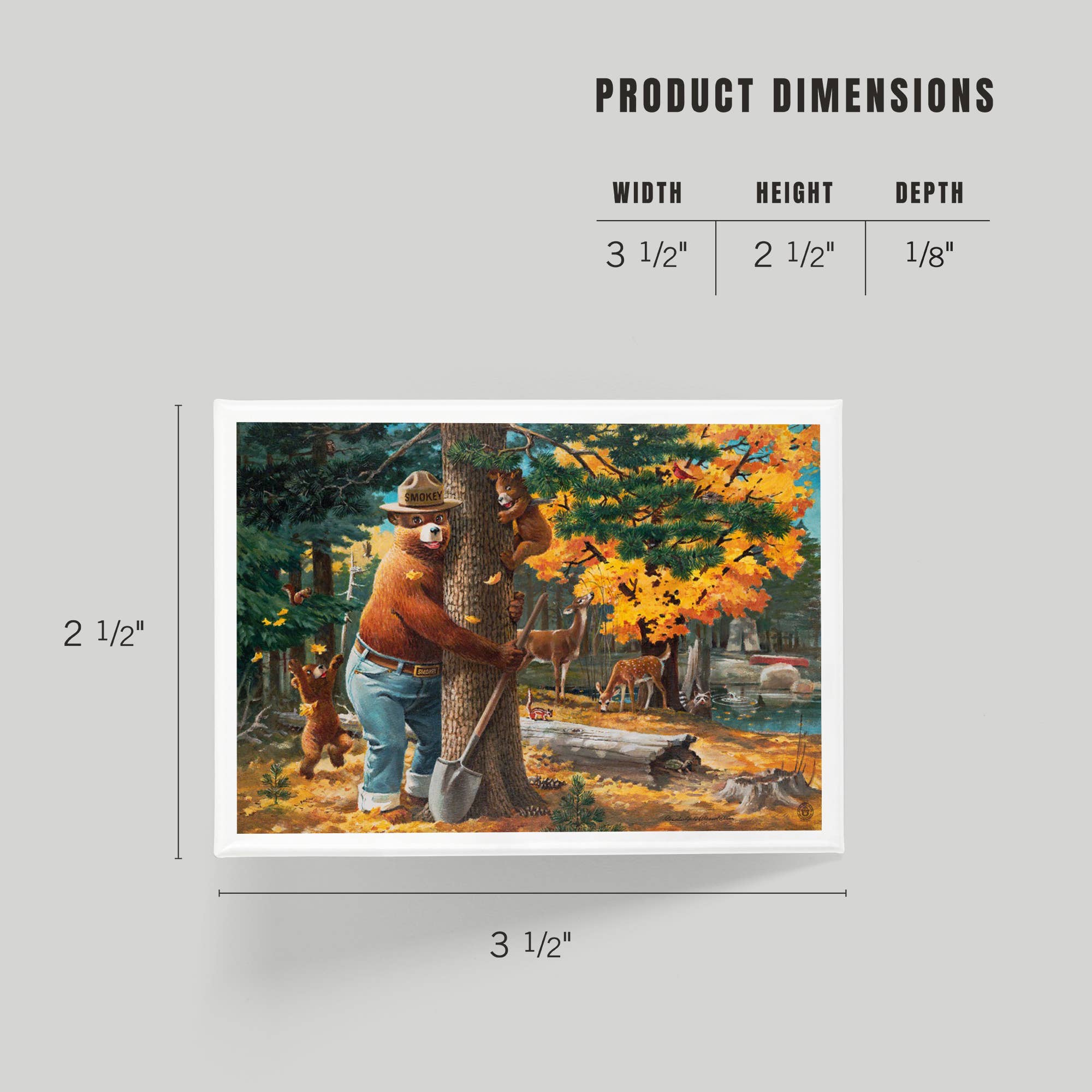 MAGNET Smokey Bear, Hugging Tree