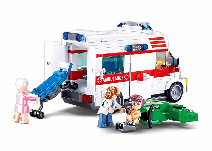 Town Ambulance Building Brick Kit (328 pcs)