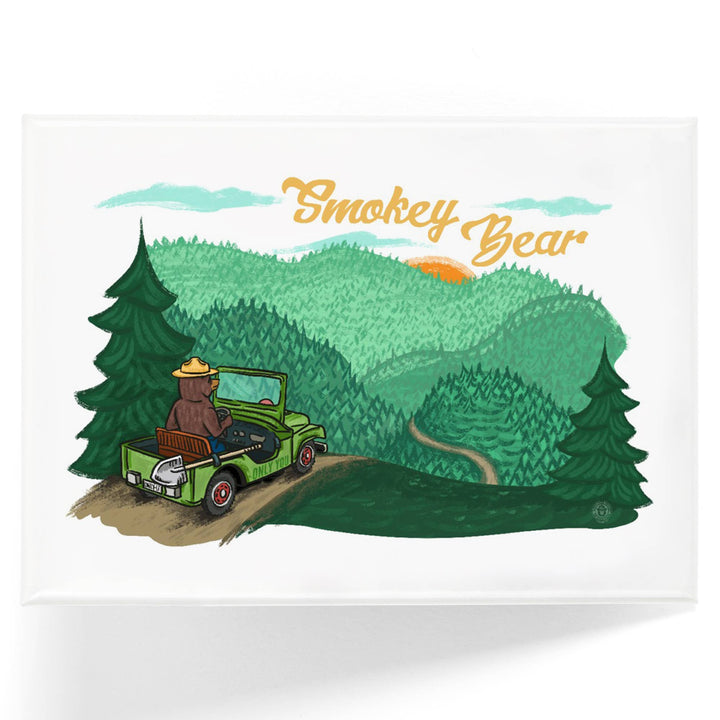 MAGNET Smokey Bear Driving