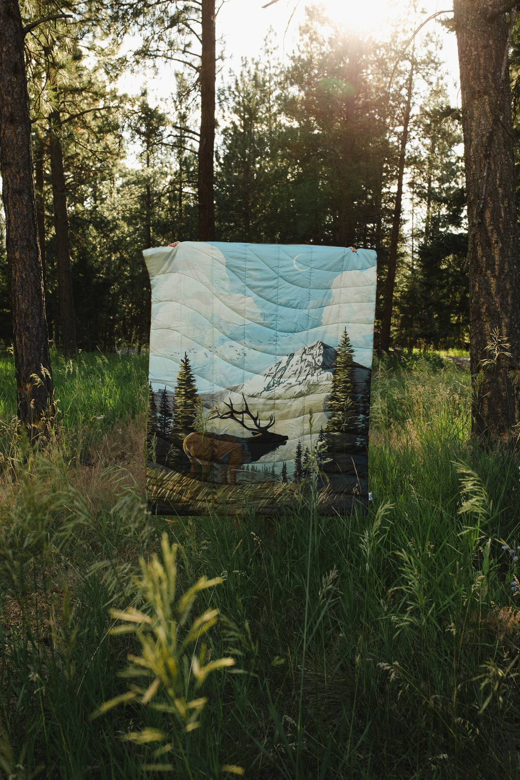 Roaming Elk Outdoor Blanket