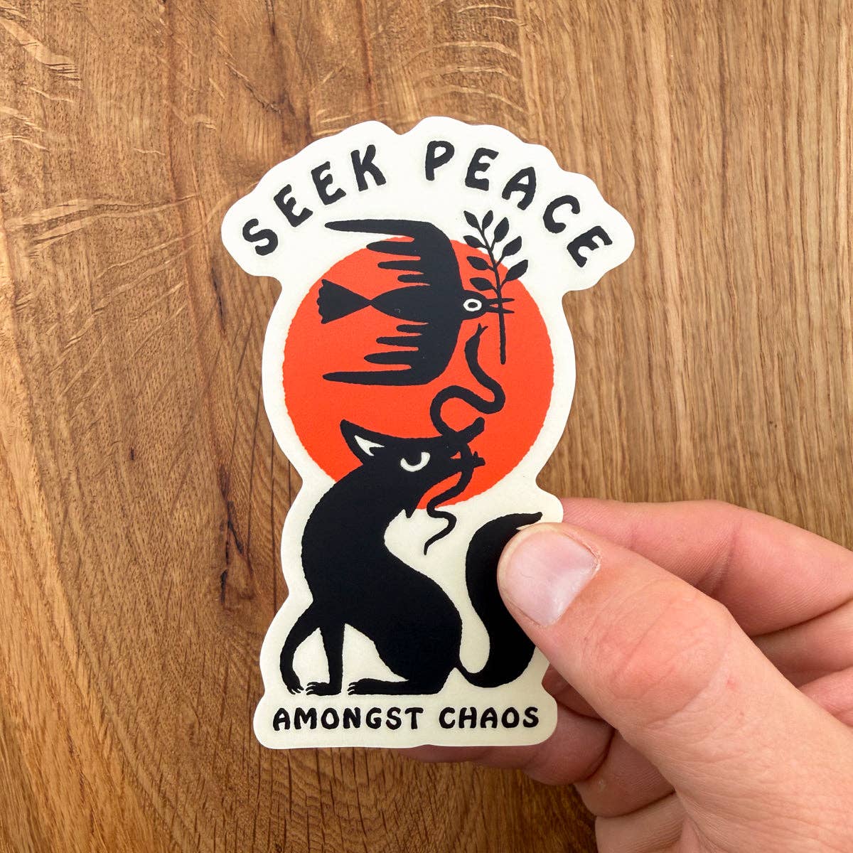 Seek Peace - 4 Inch Matte Vinyl Nature Sticker