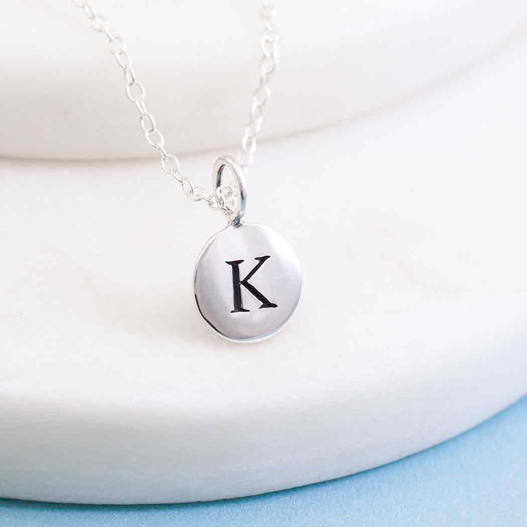 Sterling Silver Initial Charm Necklace
