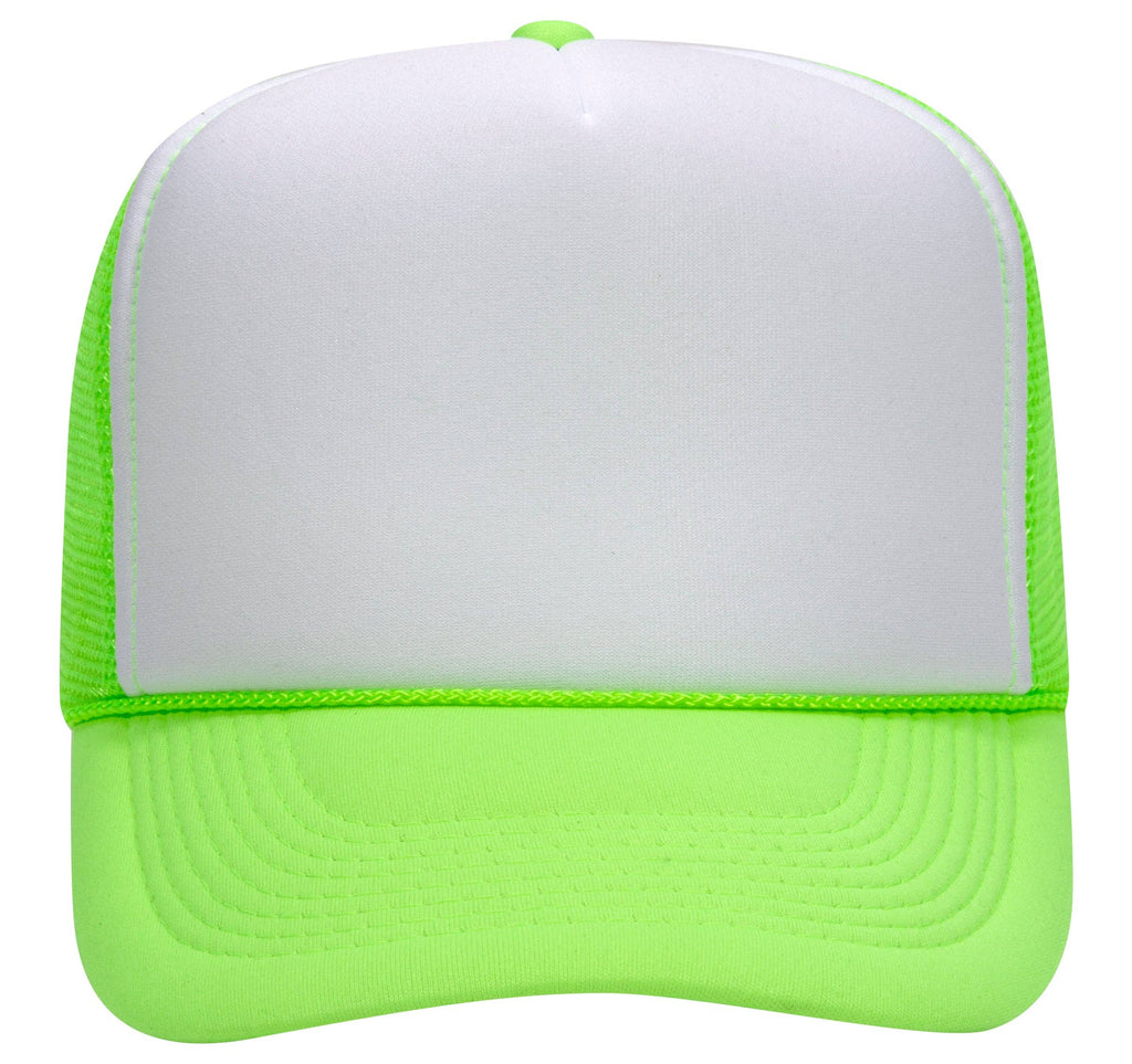 Otto 55-133 5-Panel High Crown Foam Trucker Hats - Neon Colors
