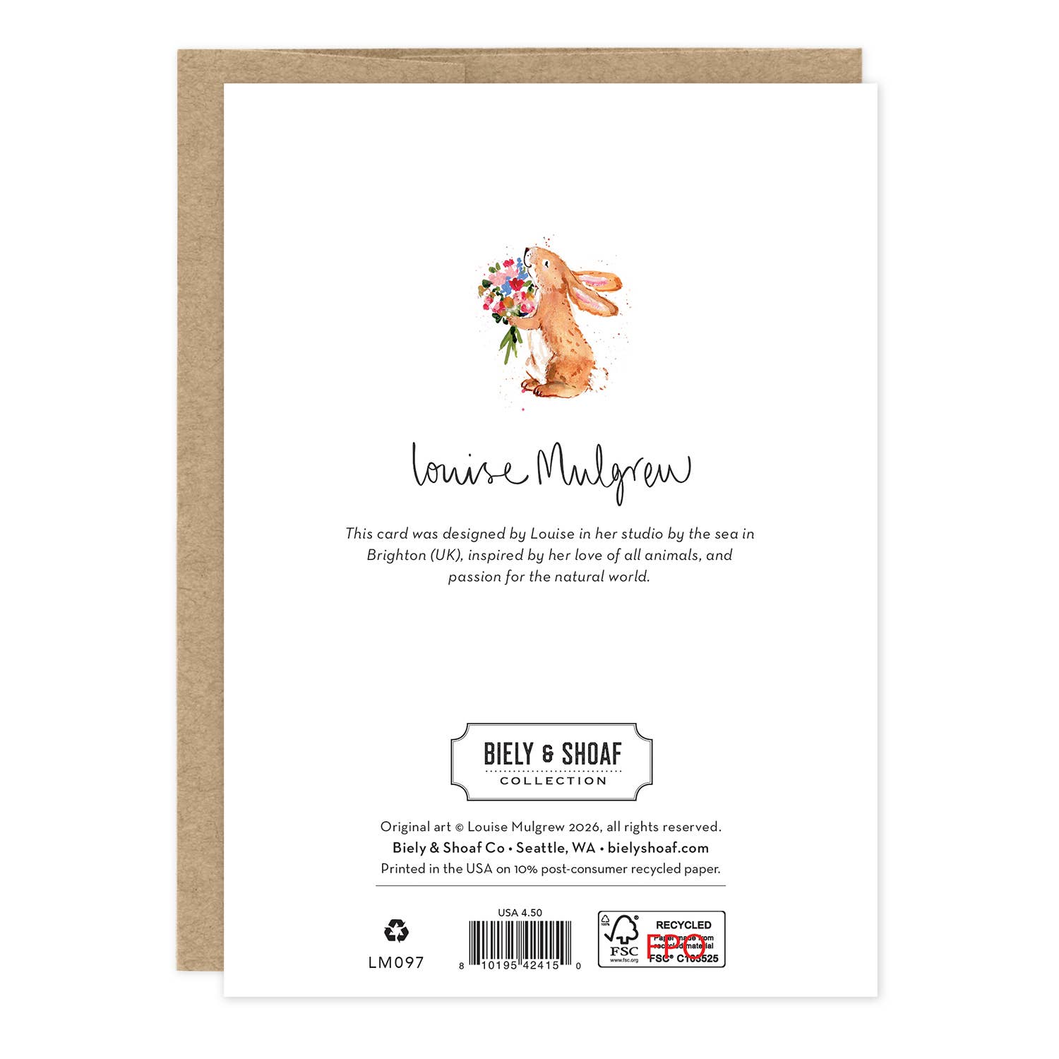 Dog & Bunny Get Well Card