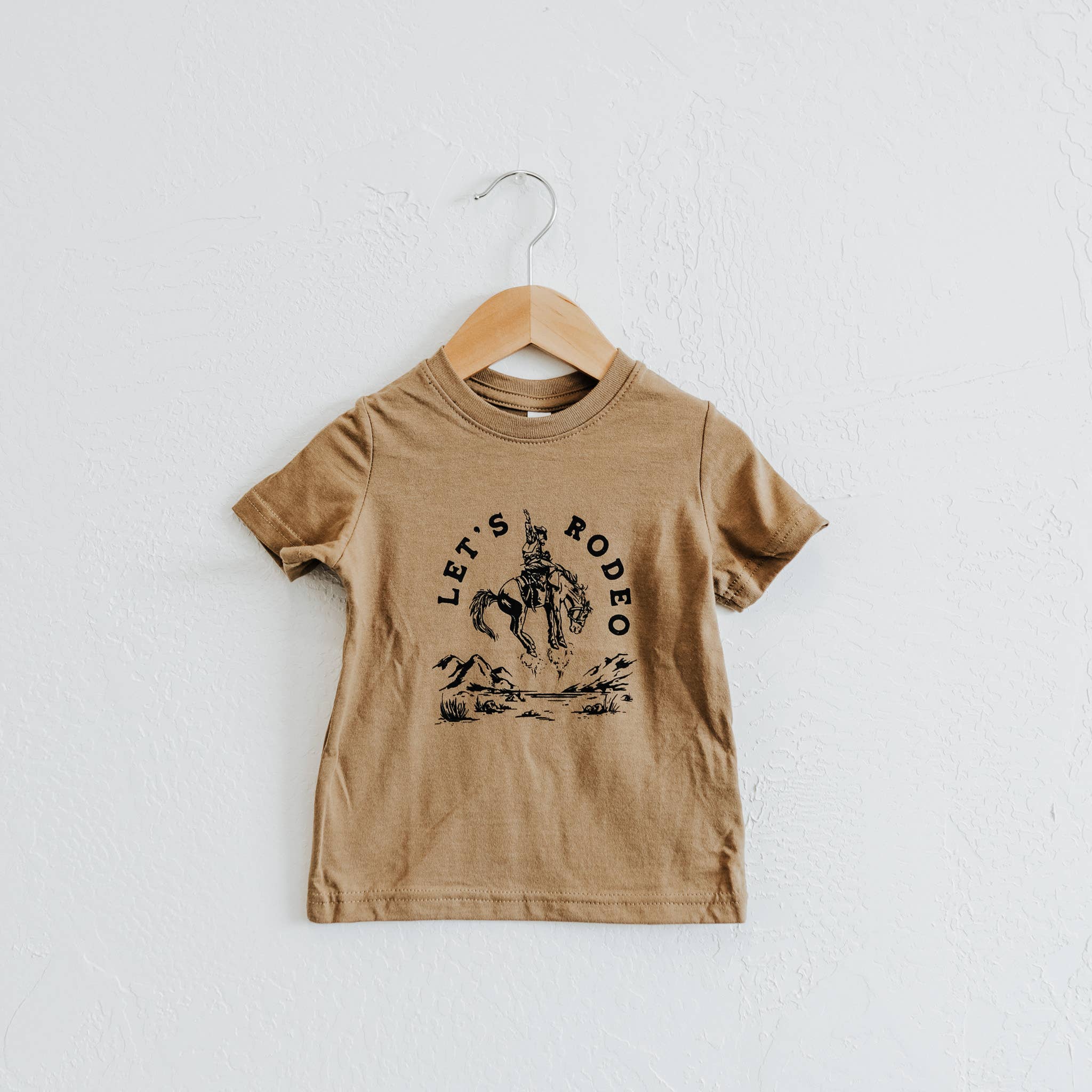Let's Rodeo Toddler Tee- Coyote Brown