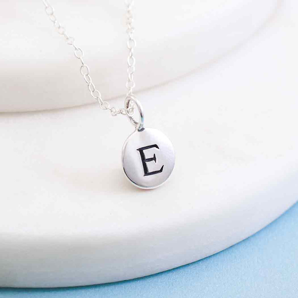 Sterling Silver Initial Charm Necklace