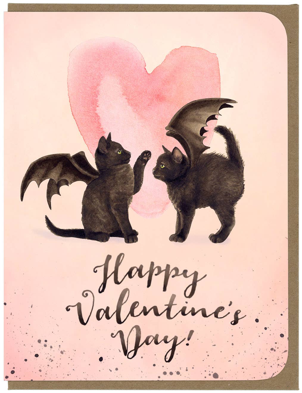 Valentine's Day - Bat Kitten Boop - Greeting Card