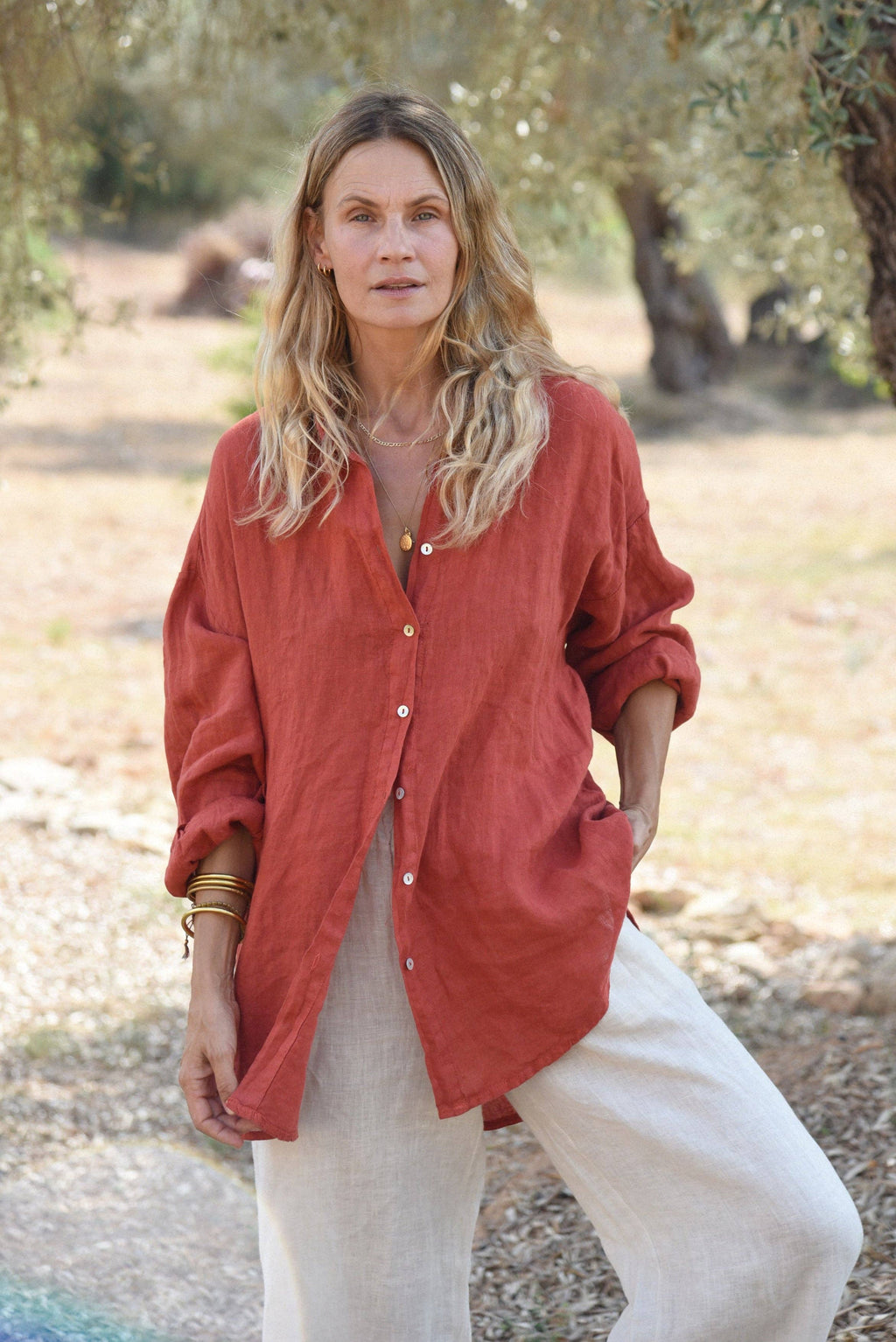 The Palma Shirt // Pomegranate