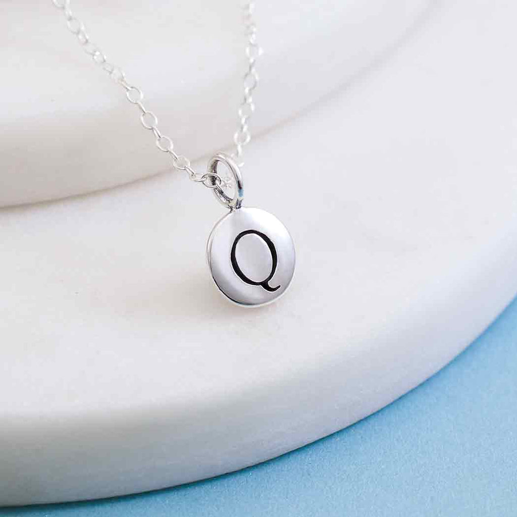 Sterling Silver Initial Charm Necklace