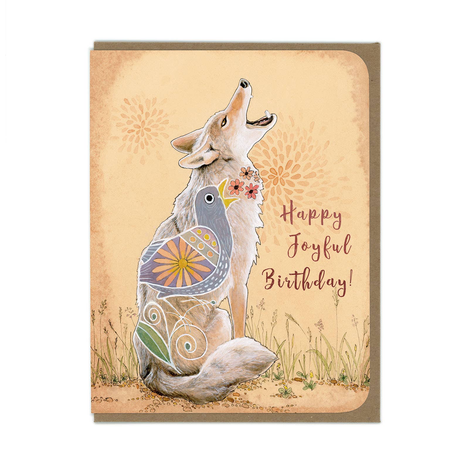 Birthday Coyote Howl - Greeting Card