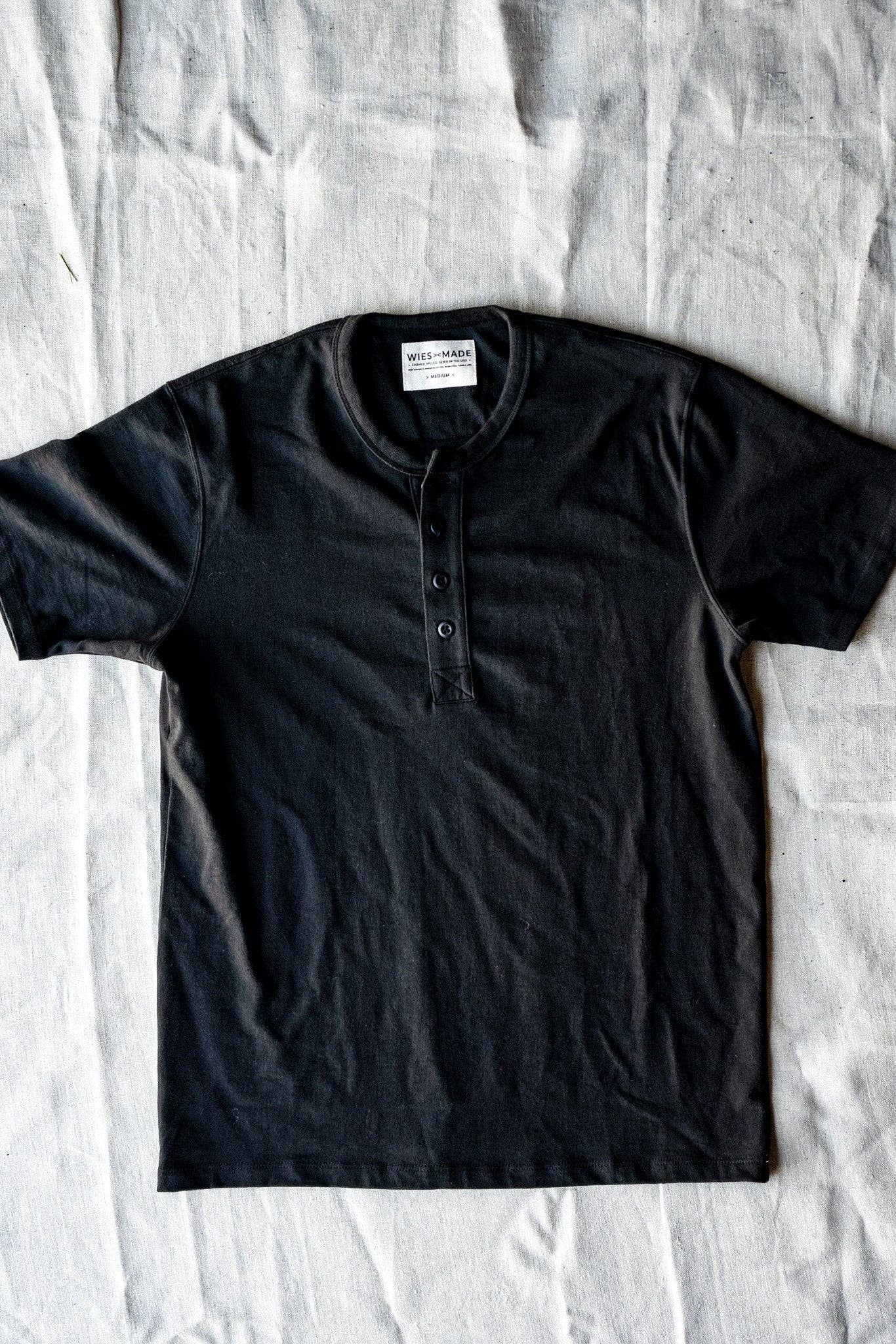 Men | Bolinas Henley | Heavyweight 8oz 100% Cotton - Basalt