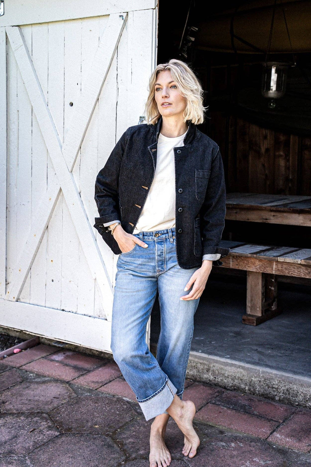 Women | Scout Blazer | 140z  Denim Chore Blazer - Black