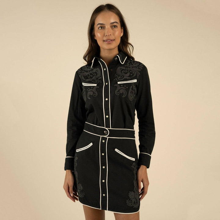 Calamity Pearl Snap Long Sleeve Shirt