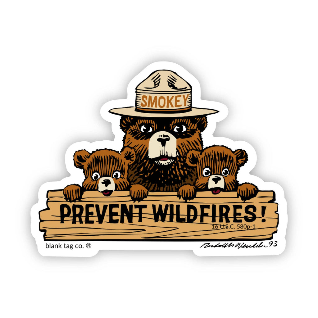 Smokey Bear® Waterproof Sticker - Classic