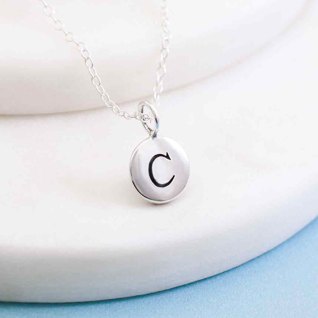 Sterling Silver Initial Charm Necklace