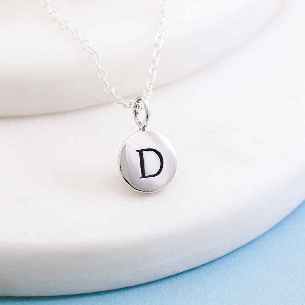 Sterling Silver Initial Charm Necklace