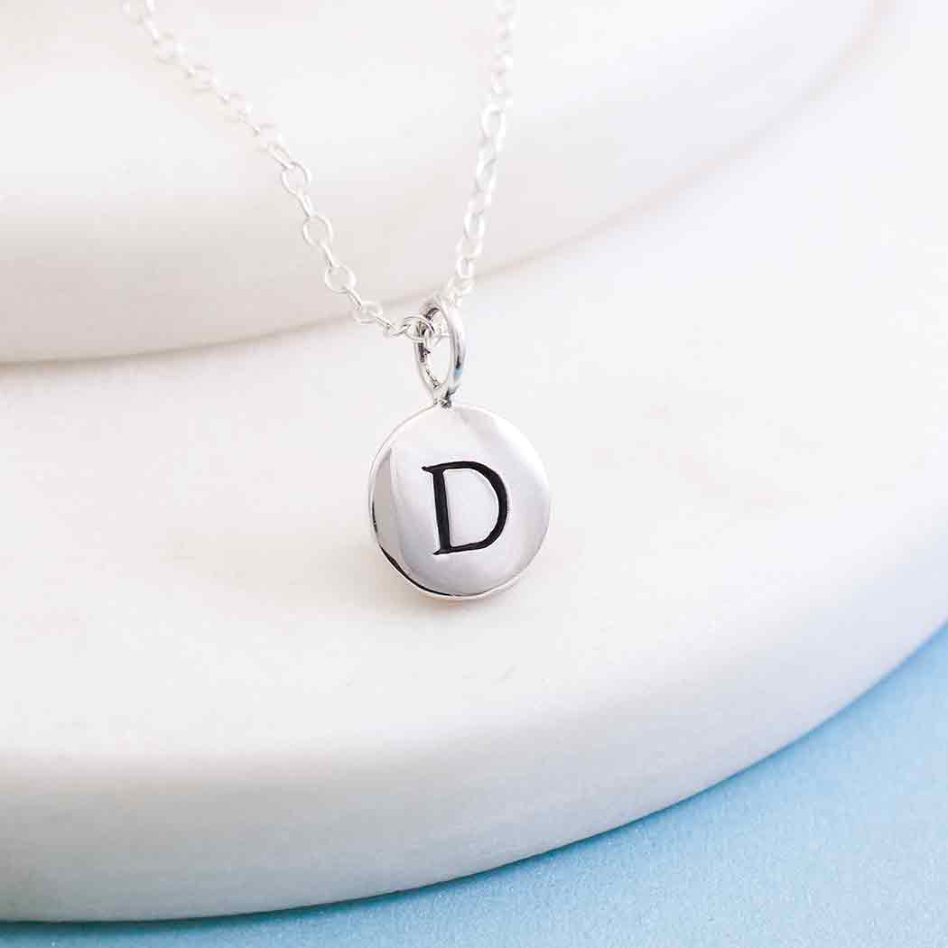 Sterling Silver Initial Charm Necklace