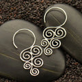 Sterling Silver Cascading Swirl Earrings
