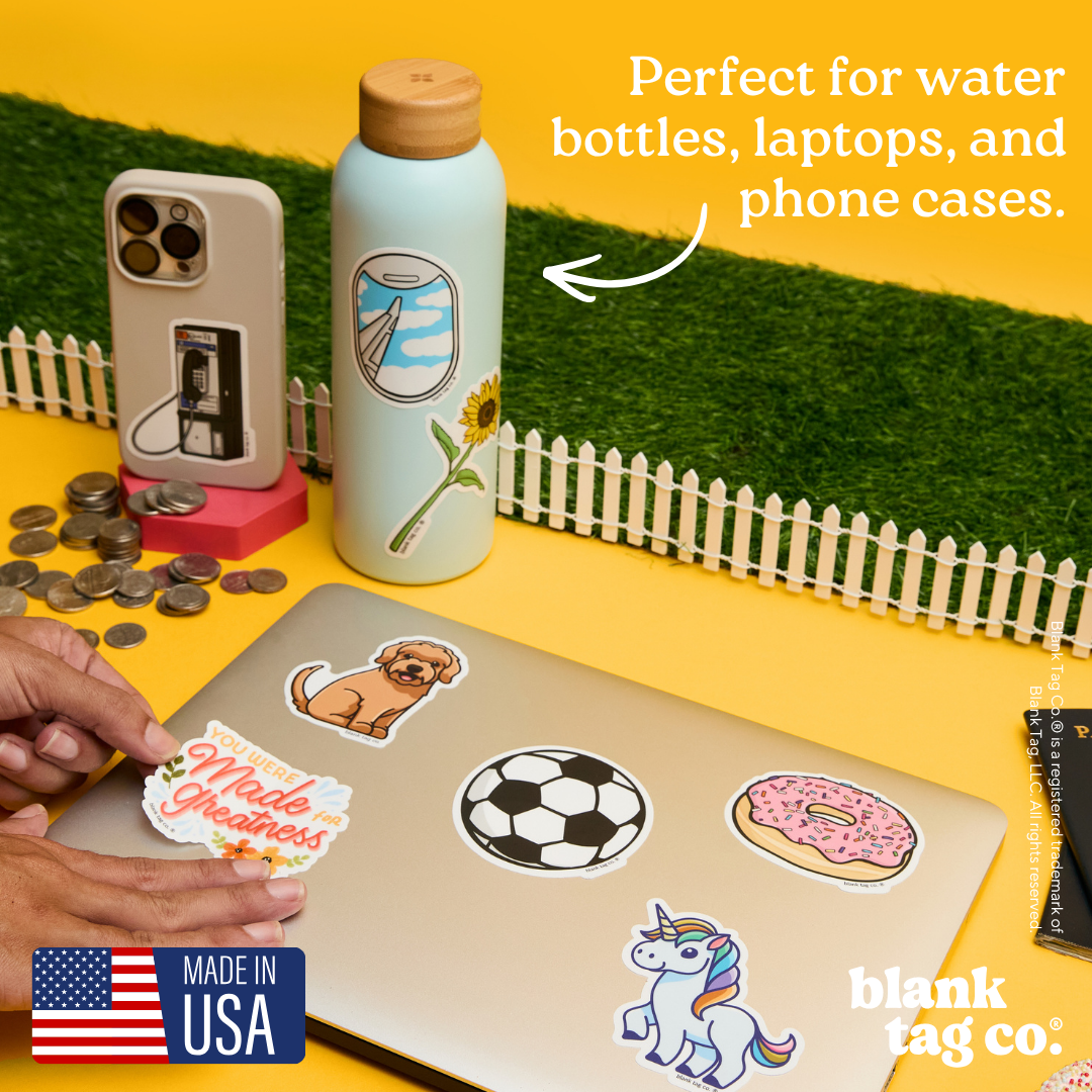 Peanuts® Waterproof Sticker - Linus and Snoopy