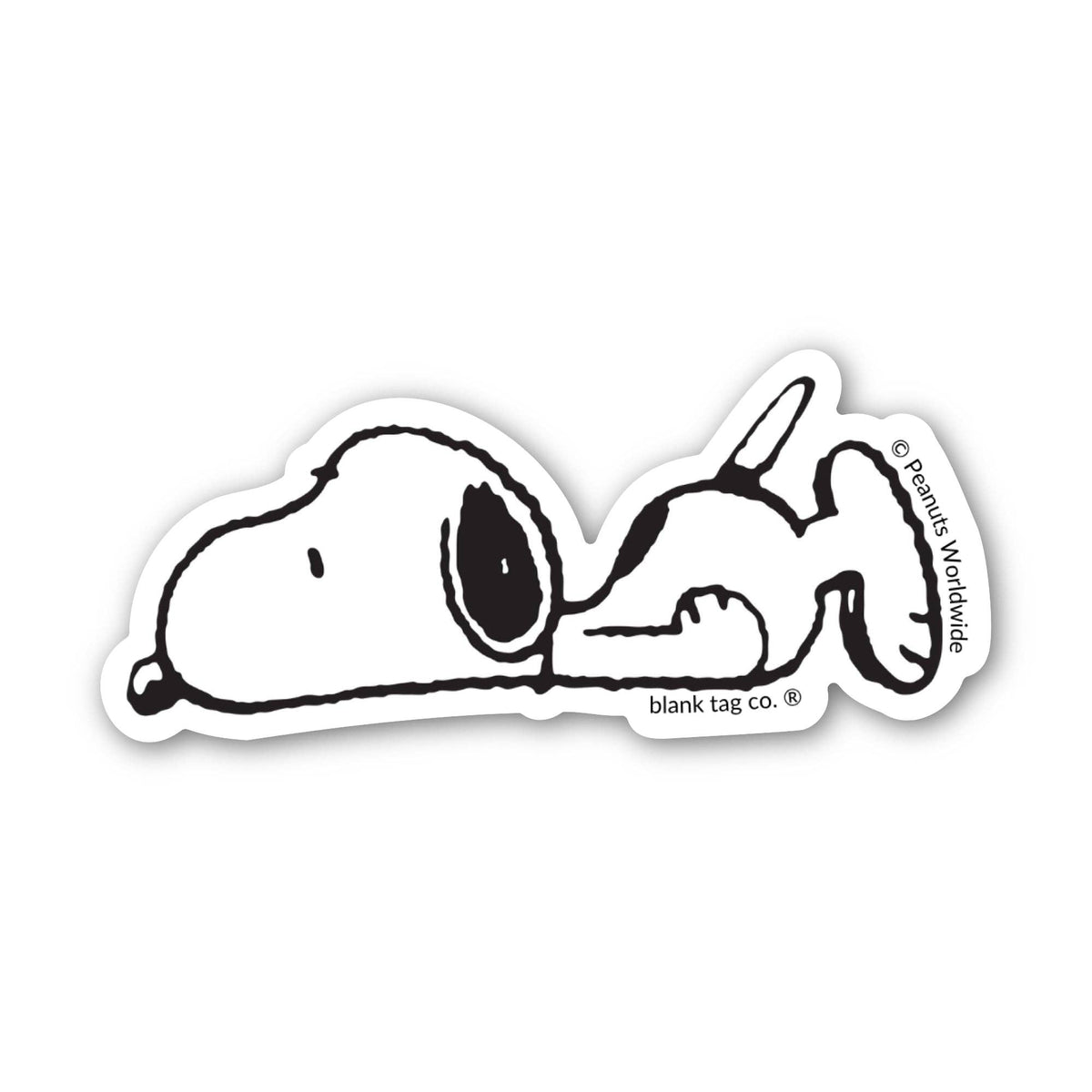 Peanuts® Waterproof Sticker - Snoopy Lying Down