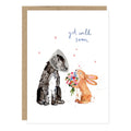 Dog & Bunny Get Well Card