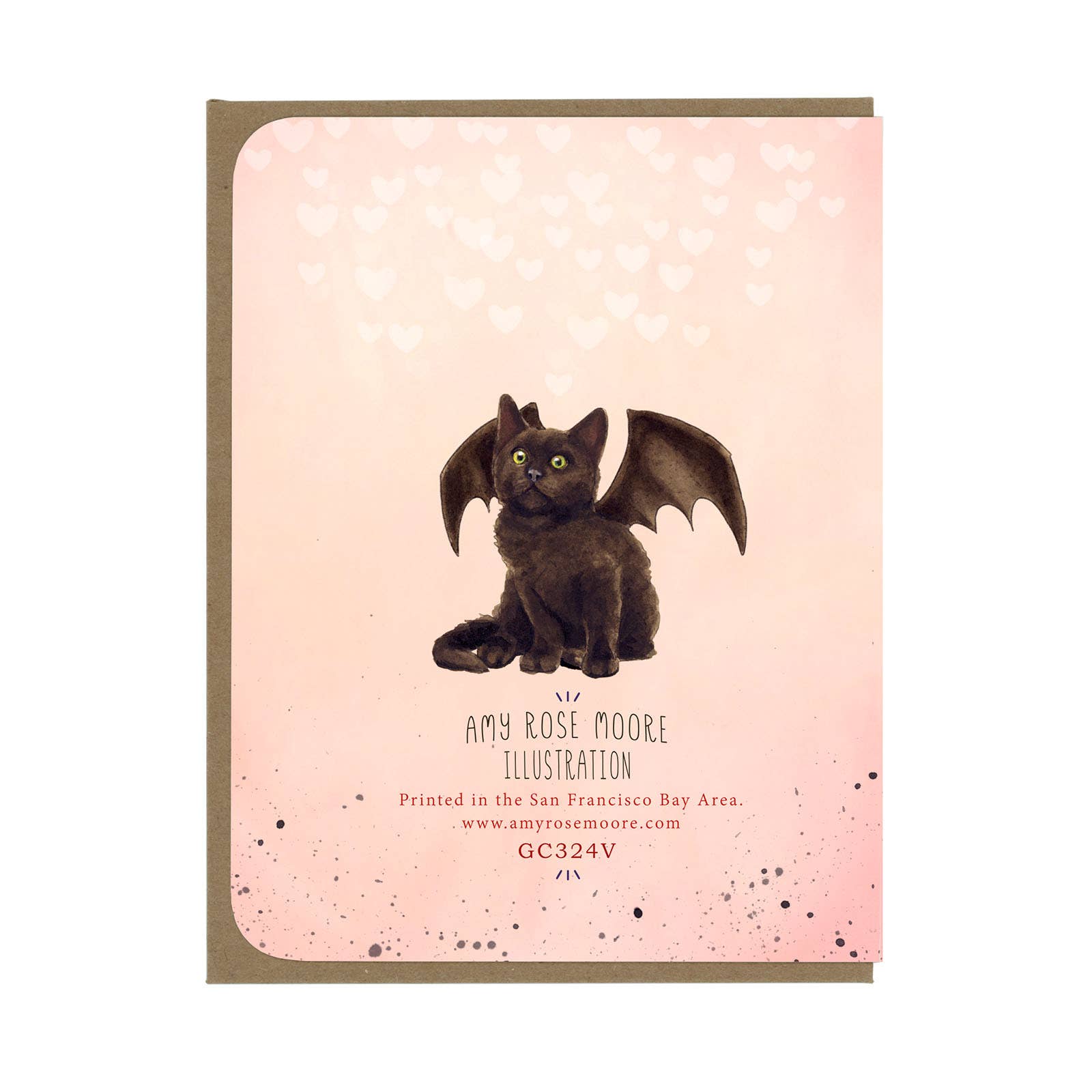 Valentine's Day - Bat Kitten Boop - Greeting Card
