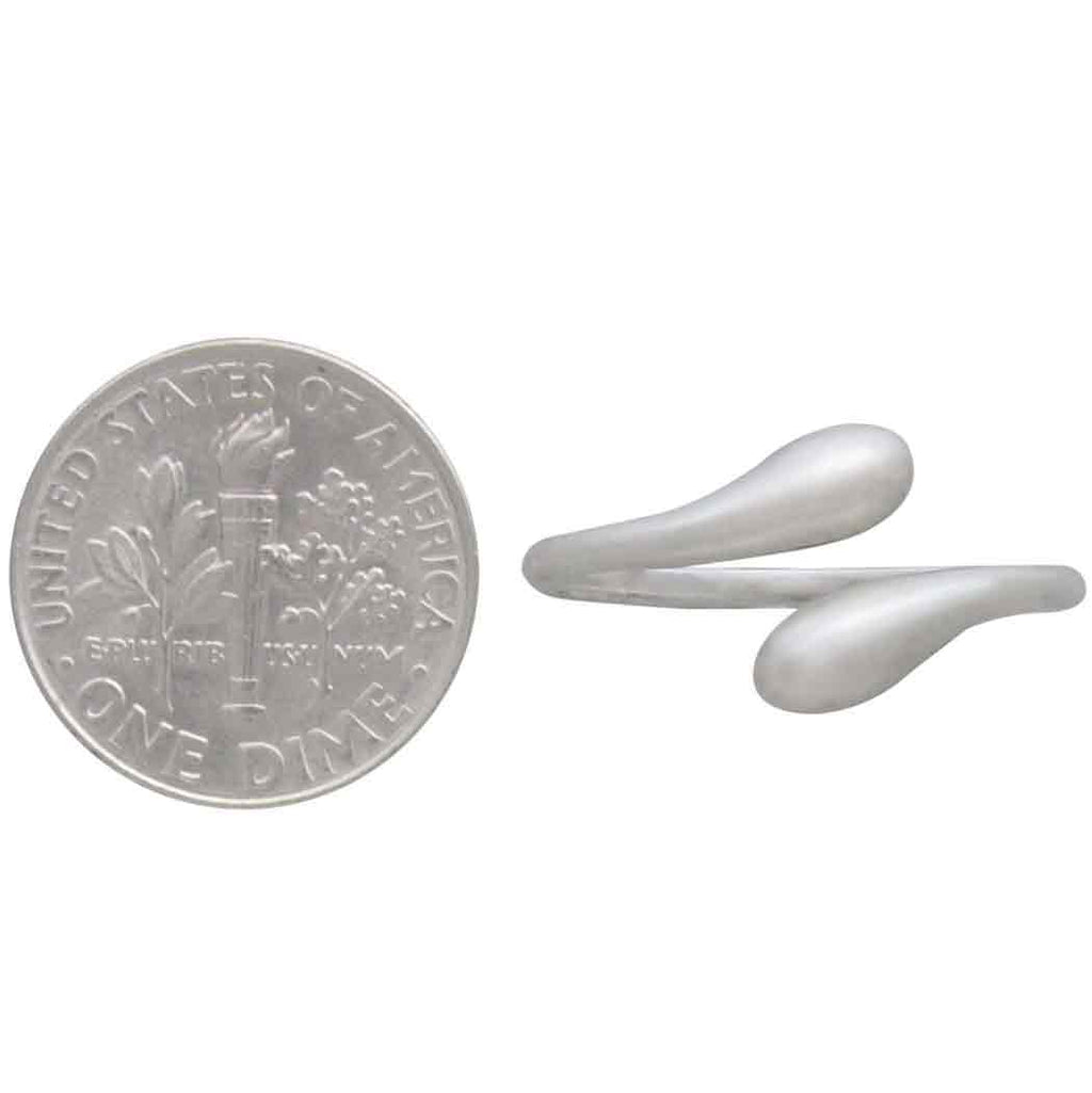 Sterling Silver Adjustable Teardrop Rings