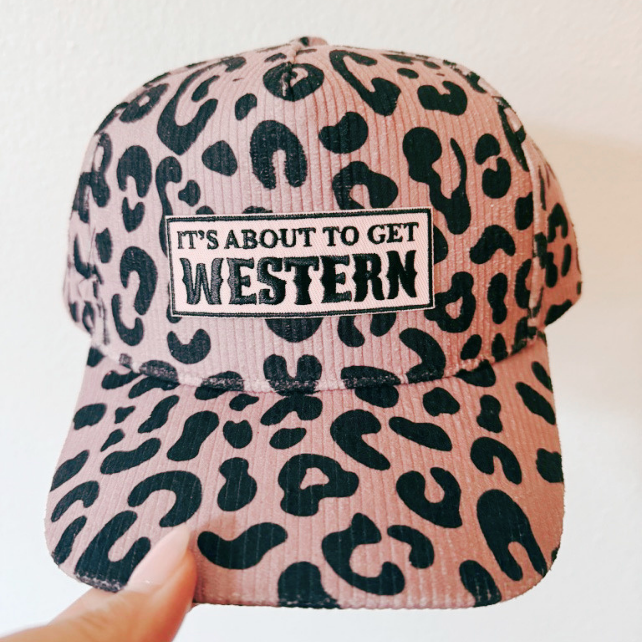 3"  It's about to get WESTERN  -  Embroidered Hat Patch