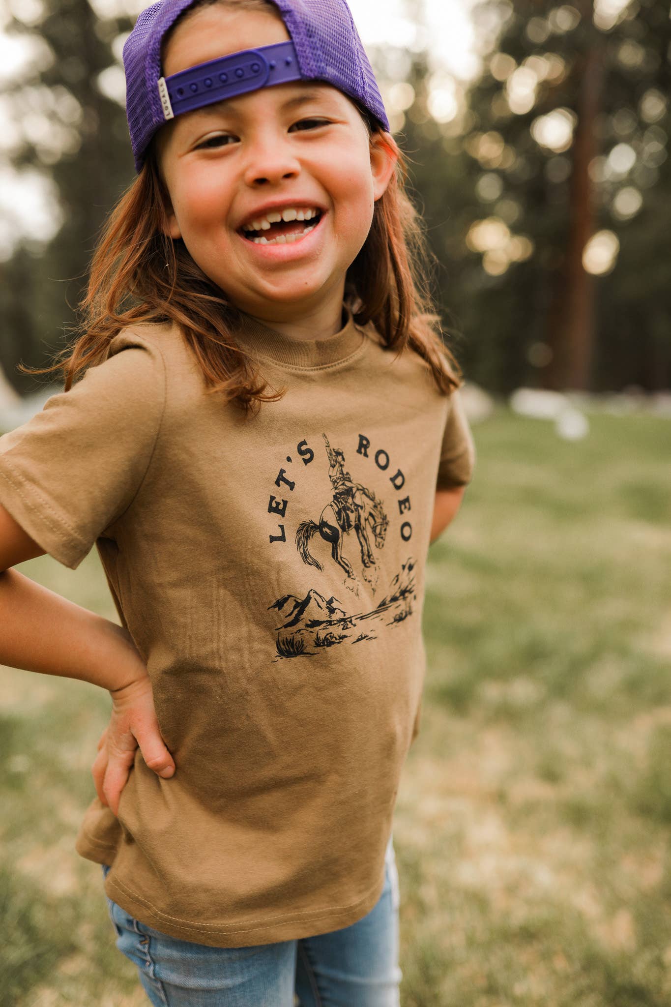 Let's Rodeo Toddler Tee- Coyote Brown
