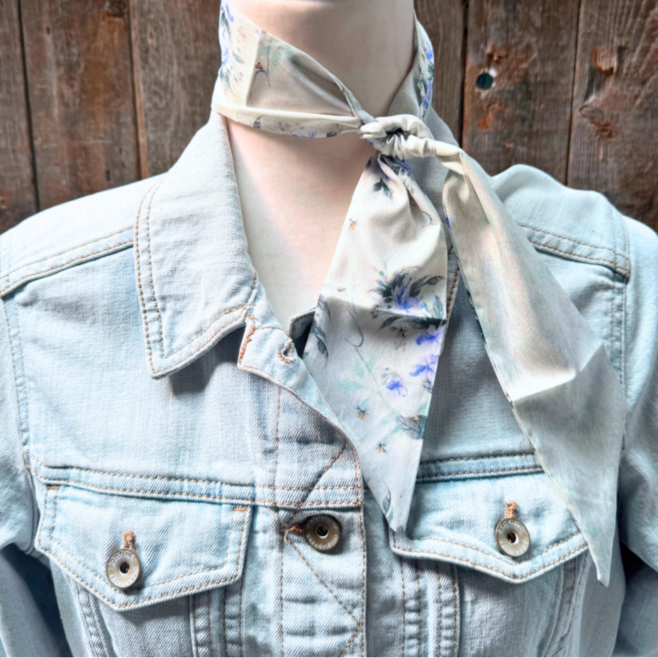 Blue and Green Western Skinny Mini Wild Rag Scarf / Cowgirl Necktie #TW116
