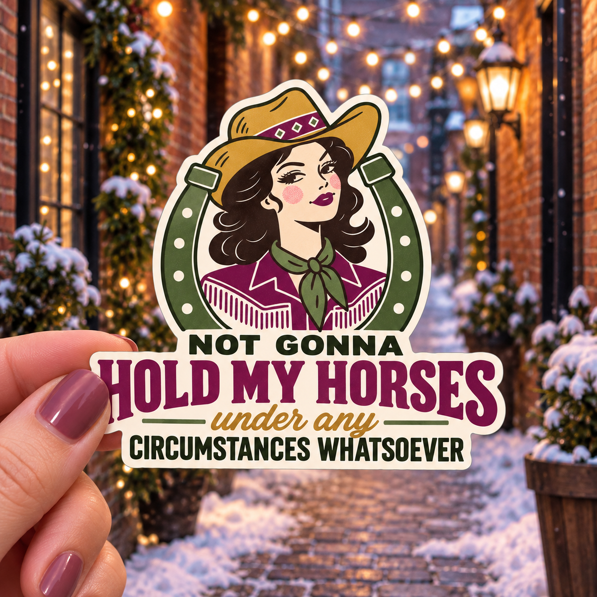 Not Gonna Hold My Horses Sticker