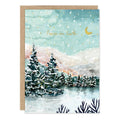 Peace On Earth Snowy Scene Holiday Card