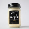 13 oz Mason Jar Fall Candle: White Pumpkin