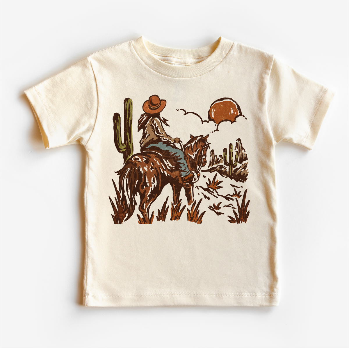 Cowgirl Riding Off In The Sunset Shirt - Girls Western Cowgirl Tee