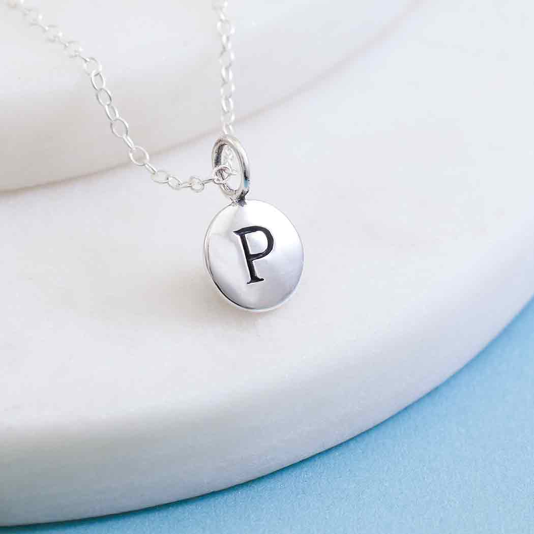 Sterling Silver Initial Charm Necklace