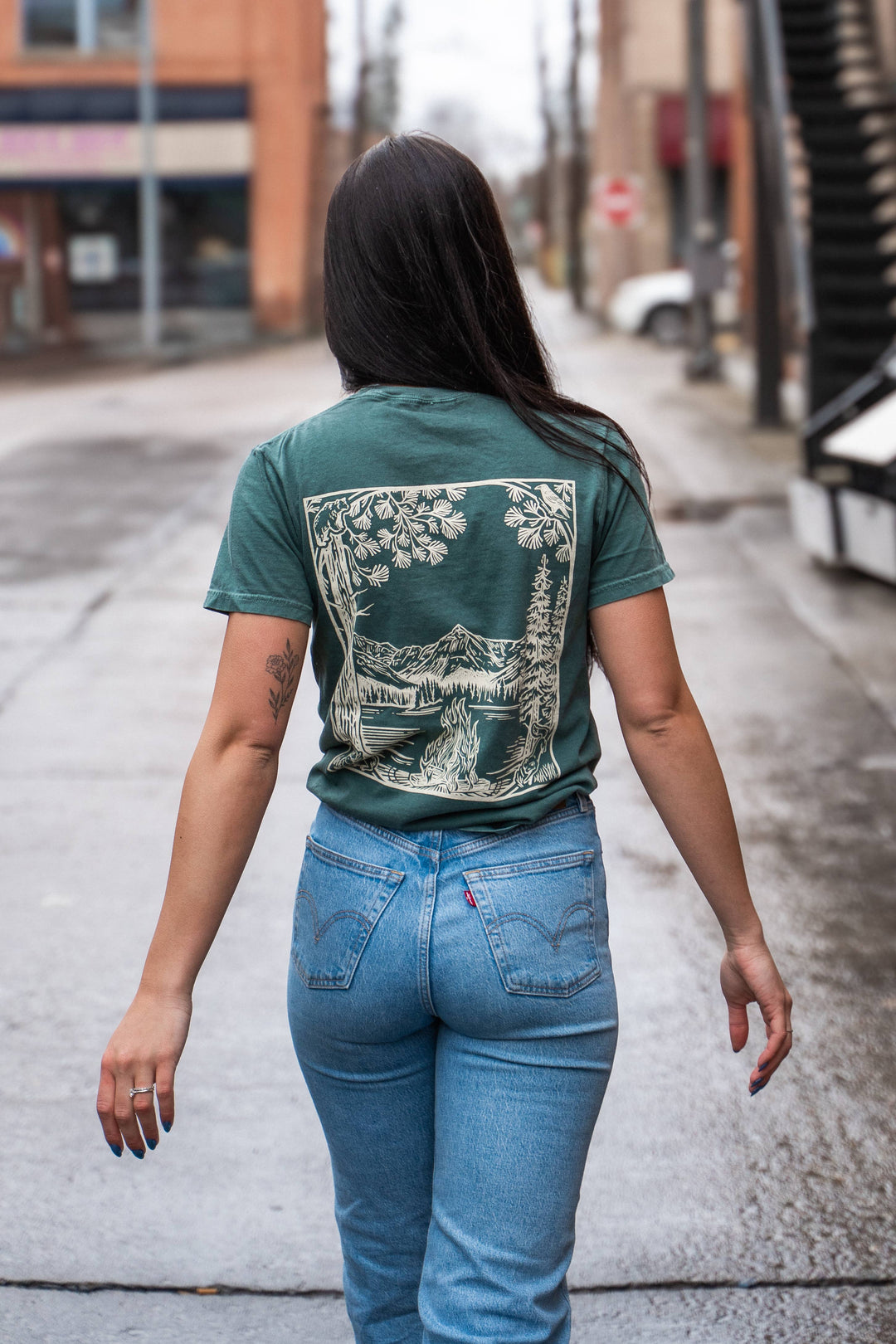 Fireside Unisex Tee - Blue Spruce