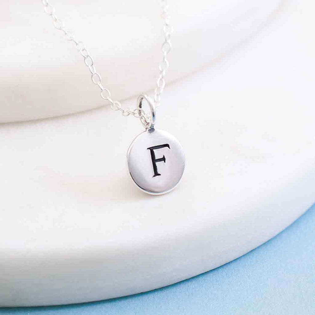 Sterling Silver Initial Charm Necklace
