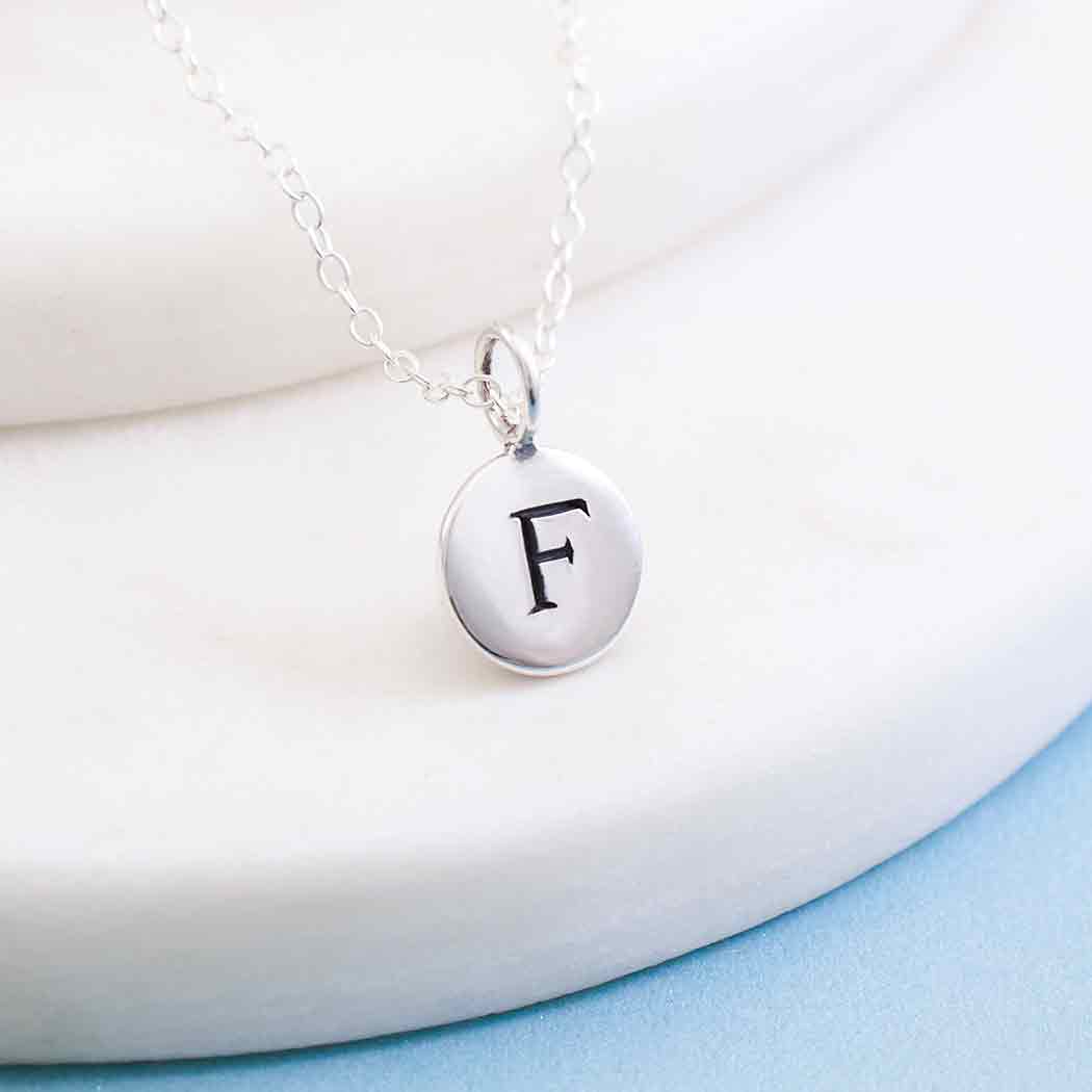 Sterling Silver Initial Charm Necklace