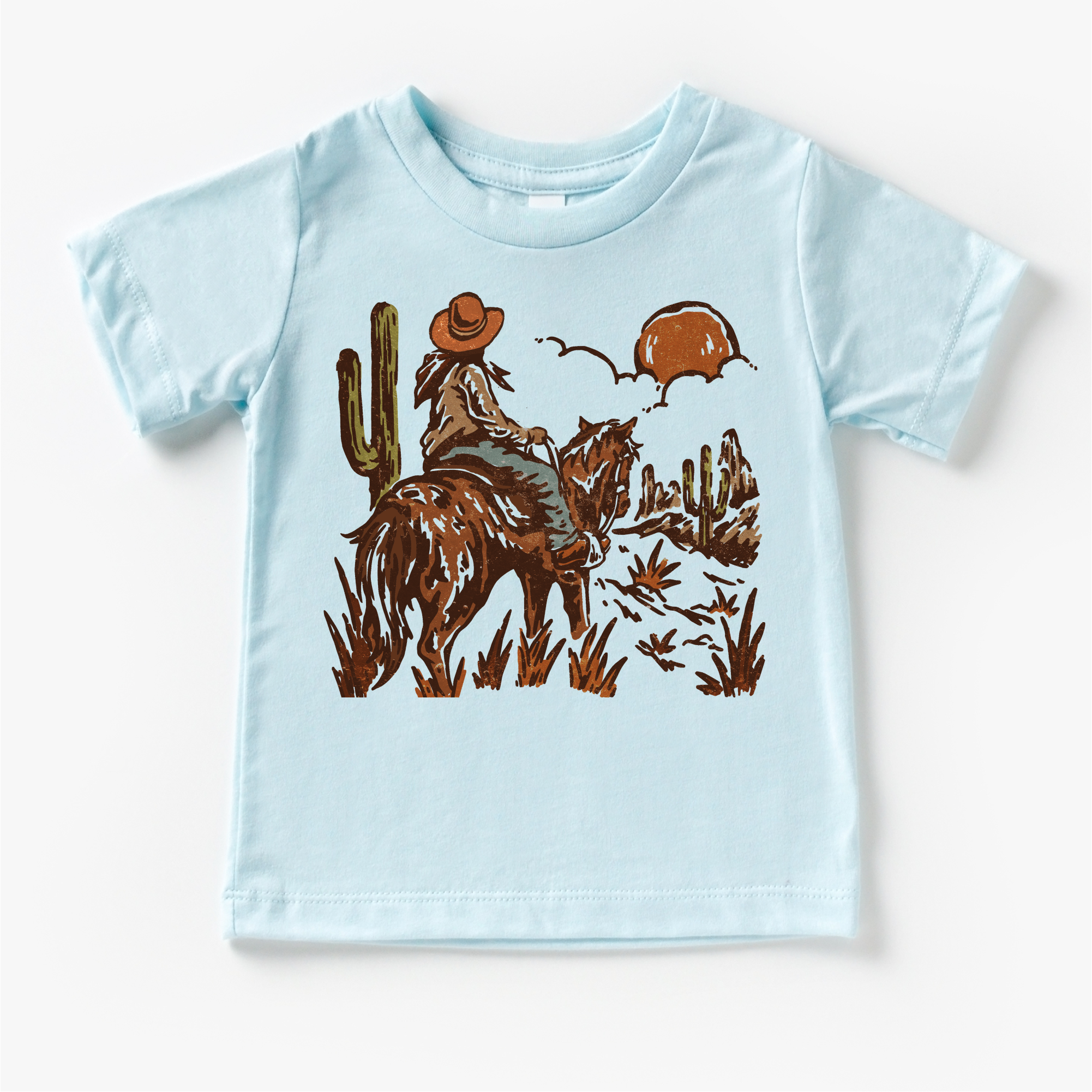 Cowgirl Riding Off In The Sunset Shirt - Girls Western Cowgirl Tee