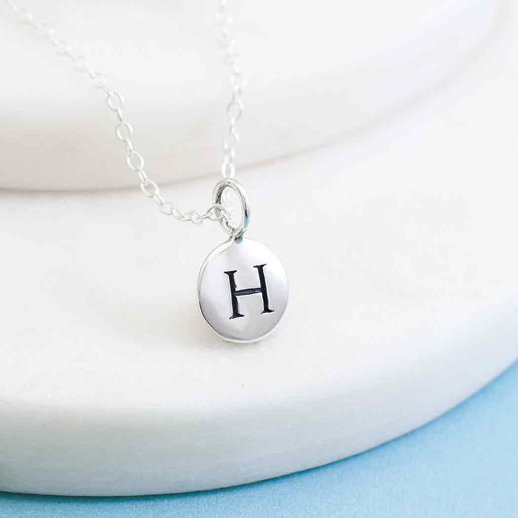 Sterling Silver Initial Charm Necklace