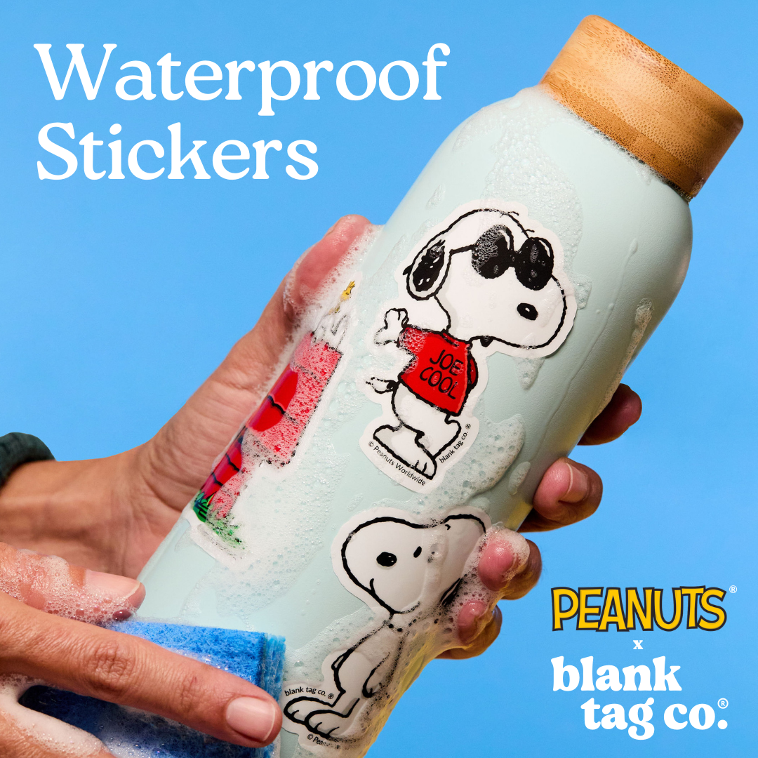 Peanuts® Waterproof Sticker - Camping Snoopy and Woodstock