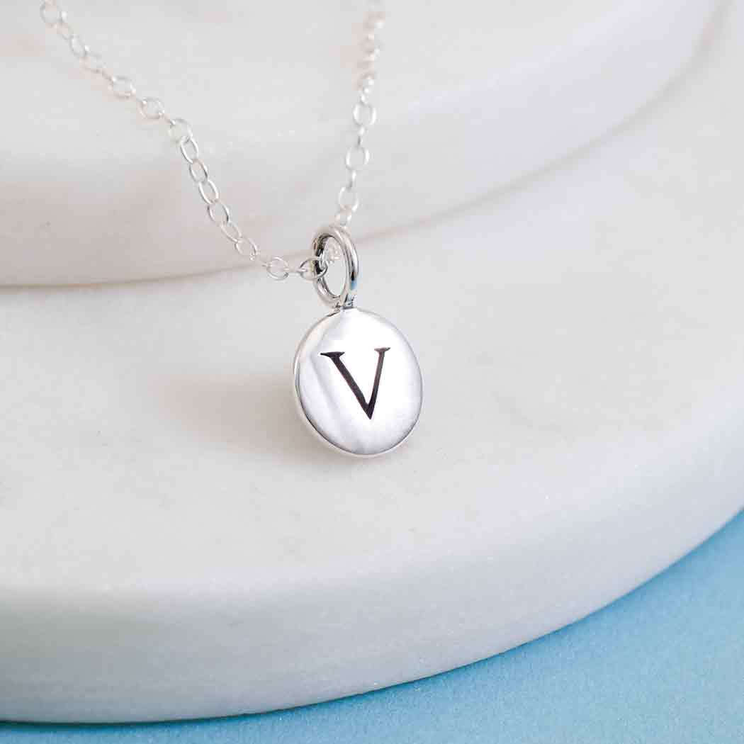 Sterling Silver Initial Charm Necklace