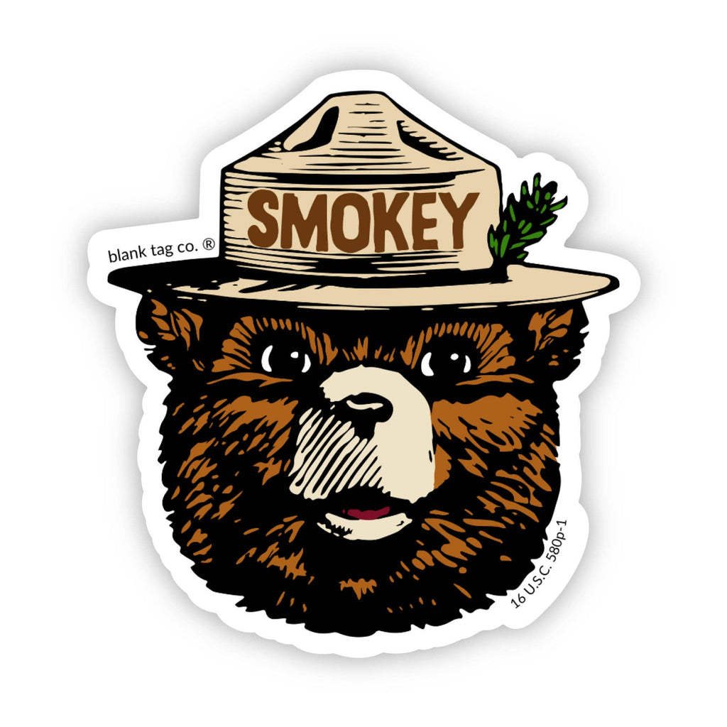 Smokey Bear® Waterproof Sticker - Smokey Bear Face