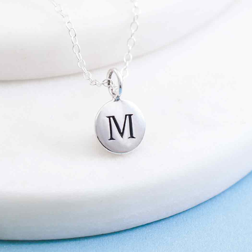 Sterling Silver Initial Charm Necklace