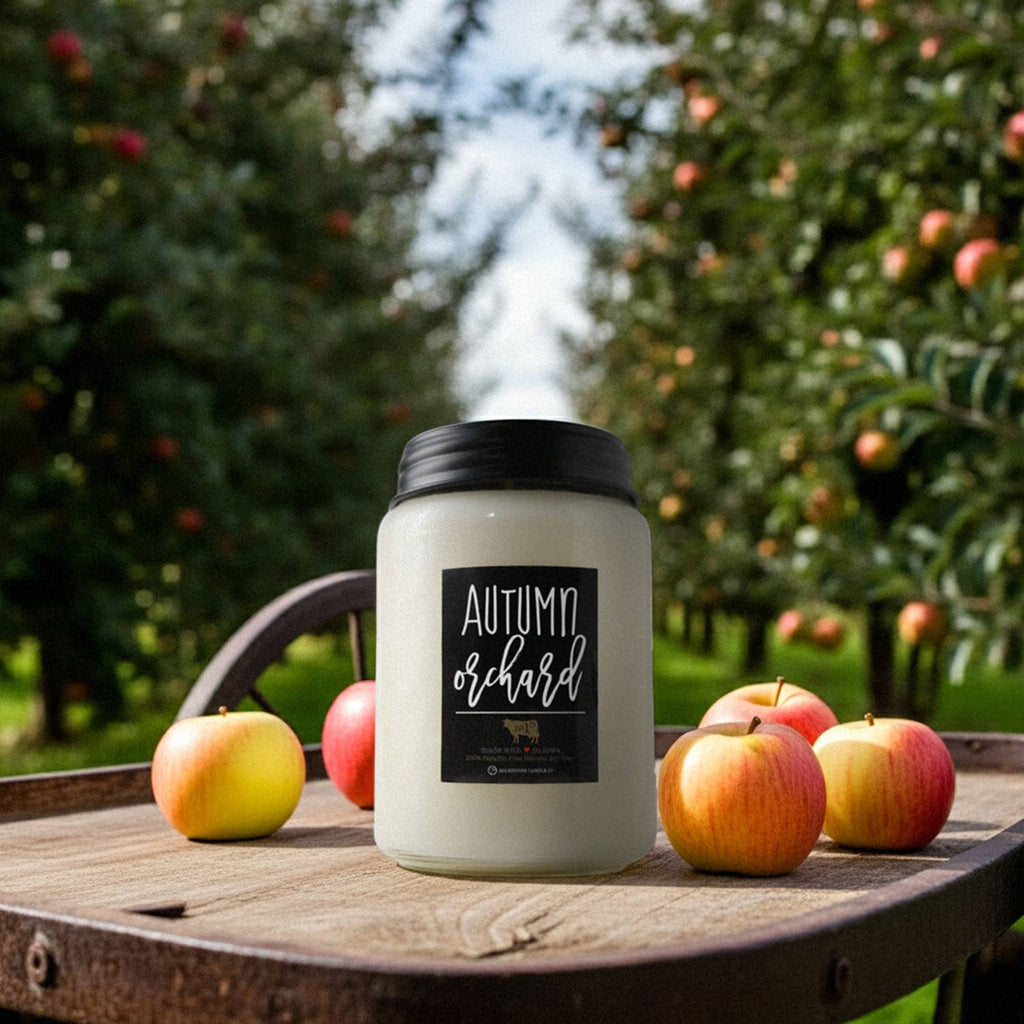 26 oz Farmhouse Jar Fall Candle: Autumn Orchard