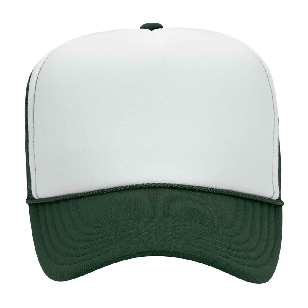 Otto 39-169 5 Panel High Crown Mesh Back Foam Trucker Hat, Polyester Foam Cap